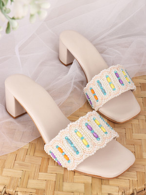 Alishtezia Women Heels(Off White , 8)