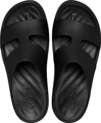CROCS Getaway Platform H-Strap Women Flats(Black , 9 UK/India)
