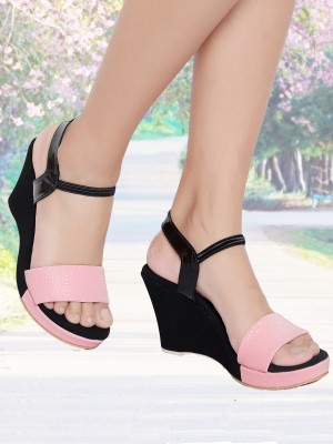 action Women Wedges(Pink , 5)