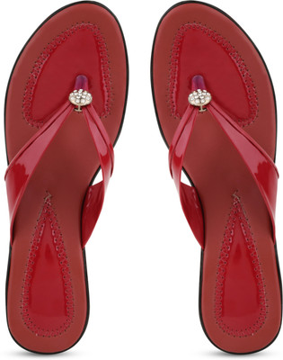 Komfy Women Heels(Red , 7)