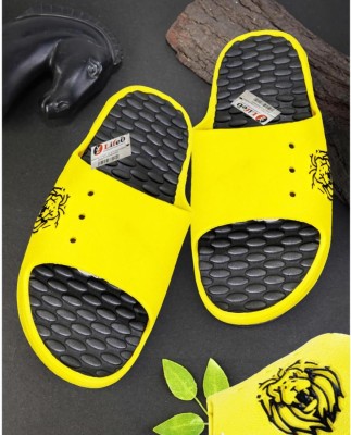 LifeO Men Sandals(Yellow , 8)