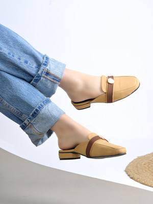SHOETOPIA Women Heels(Tan , 3)