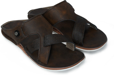 STEPHORN Premium Faux Leather Toe Loop Chappal for Festive and Casual Wear Men Sandals(Brown , 8)