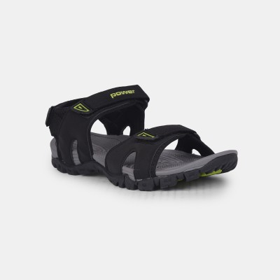 POWER Men Sandals(Black , 6)