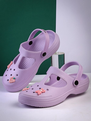 asian Women Clogs(Purple , 7)