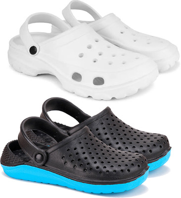 World Wear Footwear Men Sandals(White, Blue , 9)