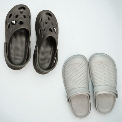 Monrav Men Clogs(Grey, Off White , 9)