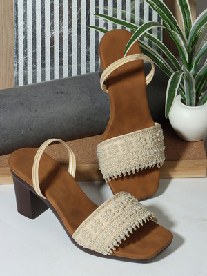 Divastri Women Heels(Camel , 8)