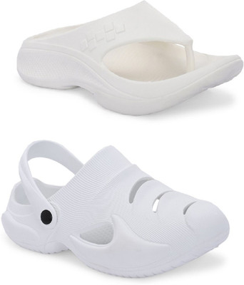 DEFLOW Men Sandals(White , 10)