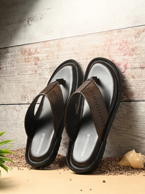PROVOGUE Slippers | Stylish Comfortable Chappal | Daily Casual And Ethnic Wear Sandals | Men Sandals(Brown , 8)