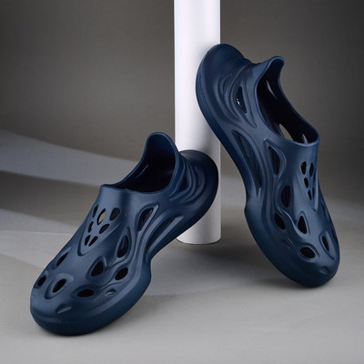 CAMPUS GC-4024 Men's Slippers | Stylish Design and Lightweight EVA Built | Slip-On Men Clogs(Navy , 6)