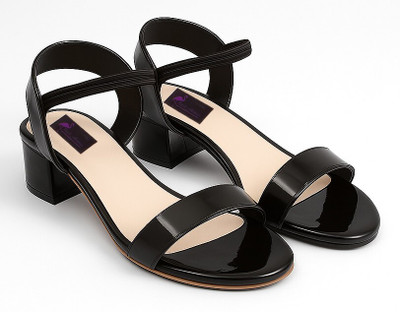 Purple Flamingo Women Heels(Black , 7)