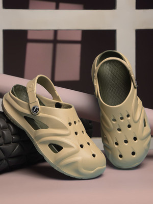 action ONTC-21 Men Clogs(Beige, Olive , 8)