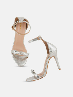 LAVIE Women Heels(Silver , 4)