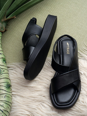 TRASE Women Flats(Black , 5)