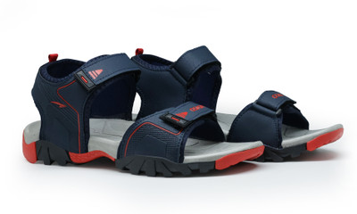 asian Men Sandals(Navy, Red , 7)