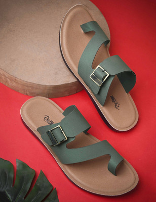 Pu-Pine Men Sandals(Olive , 9)