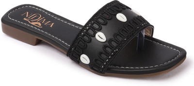 house of common Women Flats(Black , 6)