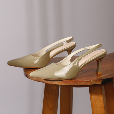 CHEMISTRY Women Heels(Green , 8)
