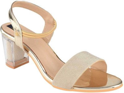 Stylestry Women Heels(Gold , 7)