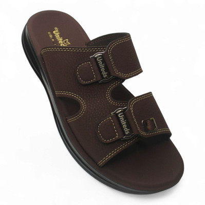 UNITEDS PU Men Sandals(Brown , 8)