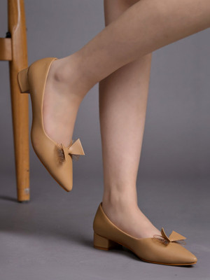 SHOETOPIA Women Bellies(Tan , 8)