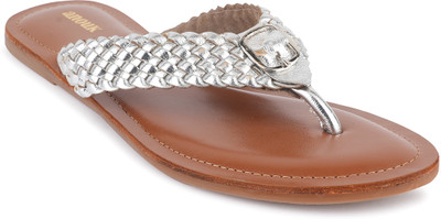 ANOUK Women Flats(Silver, Brown , 6)