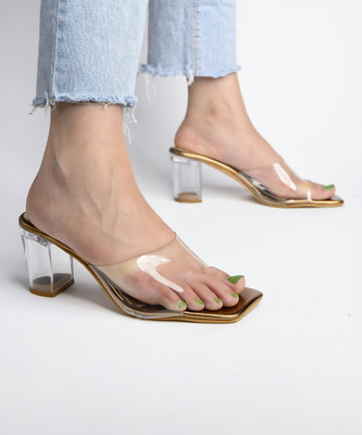 SHOETOPIA Women Heels(Copper , 7)