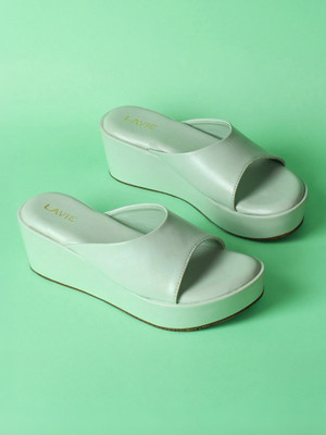 LAVIE Women Wedges(Green , 4)