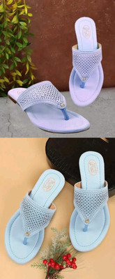 HunarPaon Women Flats(Purple, Blue , 9)