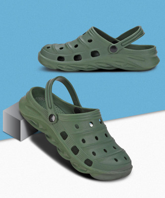 Paragon A1K10915G Clogs For Men | Water Resistant | Ultra Soft | Durable , Lightweight Men Sandals(Olive , 6)
