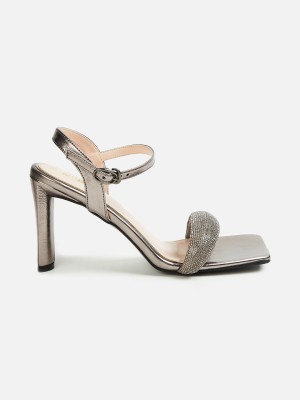 Ginger by Lifestyle Women Heels(Grey , 4)