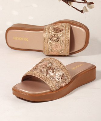 ANOUK Women Heels(Gold , 7)