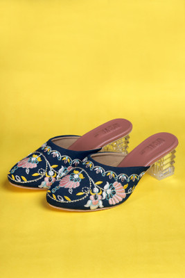 Opive Fashion Hub Women Heels(Blue , 8)