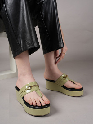 LAVIE Women Heels(Green , 3)