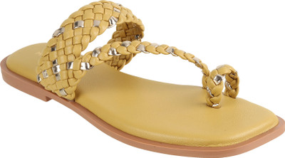 MOCHI Women Flats(Yellow , 5)