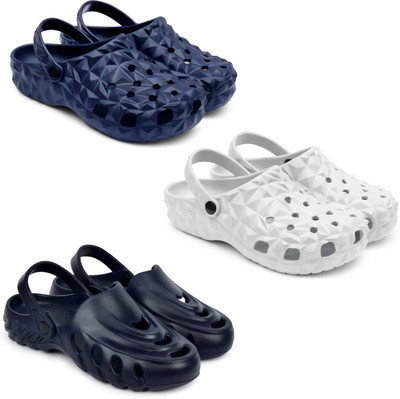 Golf Men Clogs(Blue, Grey, Blue , 6)