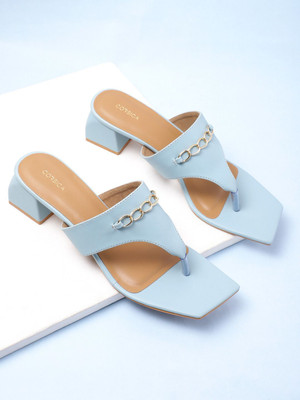 CORSICA Women Heels(Blue , 6)