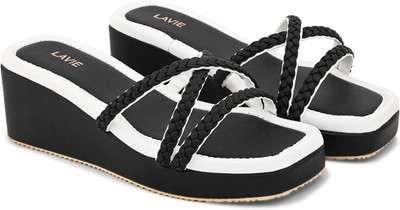 LAVIE Women Flats(Black, White , 5)