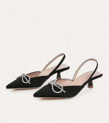MIYOKO Women Heels(Black , 4)