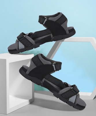 Sparx SS 105 Men Sandals(Black, Grey , 10 UK/India)