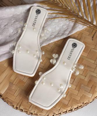 Divastri Women Flats(White , 4)