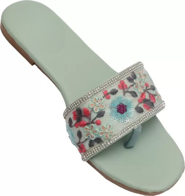 2 Bandhoo Girls Slip-on Flats(Light Green , 15 Years and Above)