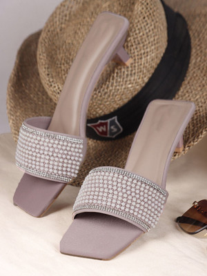 TRYME Women Heels(Purple , 8)