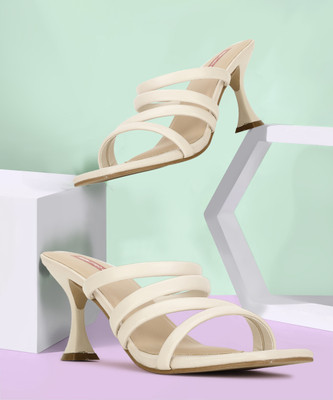 Bata Women Heels(White , 4)