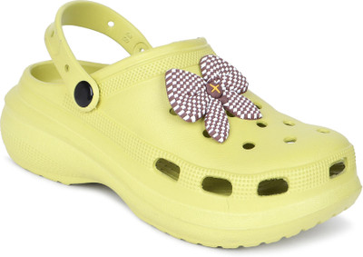 Cassiey Women Clogs(Green , 5)