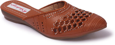 SHOKIYA Women Flats(Tan , 6)
