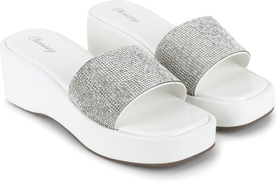 CHINUCHIRAG Women Wedges(Silver , 6)