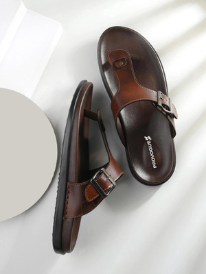 PROVOGUE Men Sandals(Brown , 7)