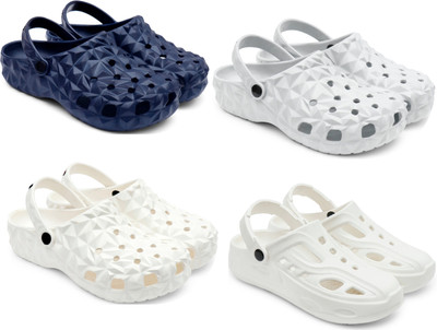 Golf Men Clogs(Blue, Grey, White, White , 7)